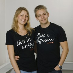 T-shirt med statement (herre)