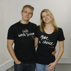 T-shirt med statement (herre)