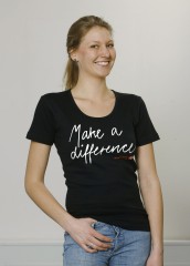 T-shirt med statement (dame)